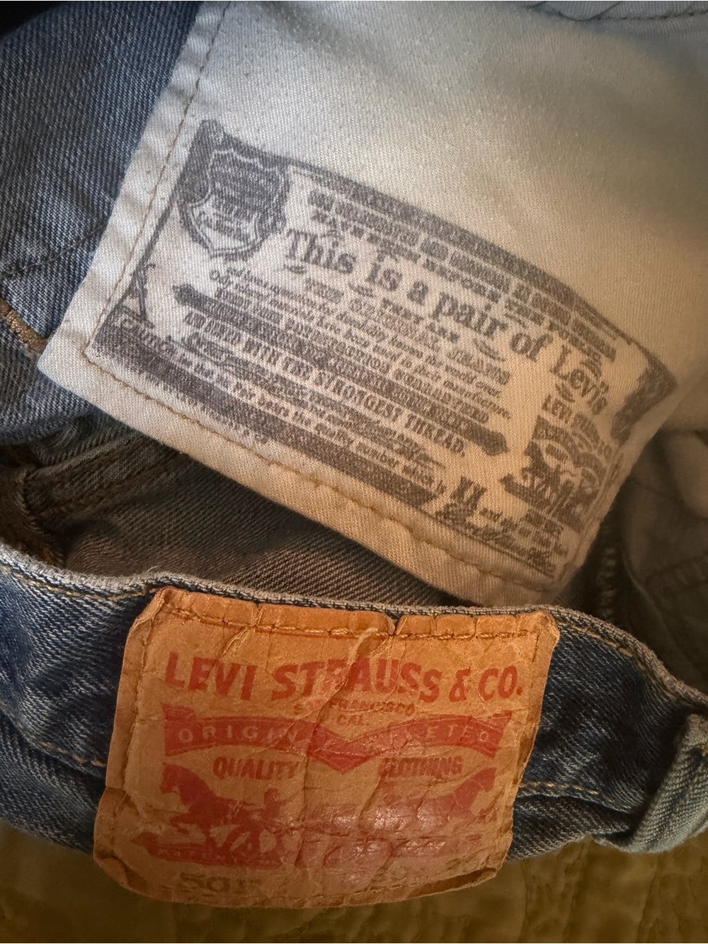 Vintage Levi’s 501 Button Fly Jeans Distressed Grunge 90s Straight Leg USA - Picture 8 of 13